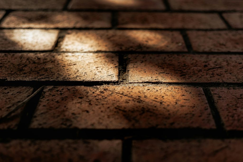 Close up of pavers
