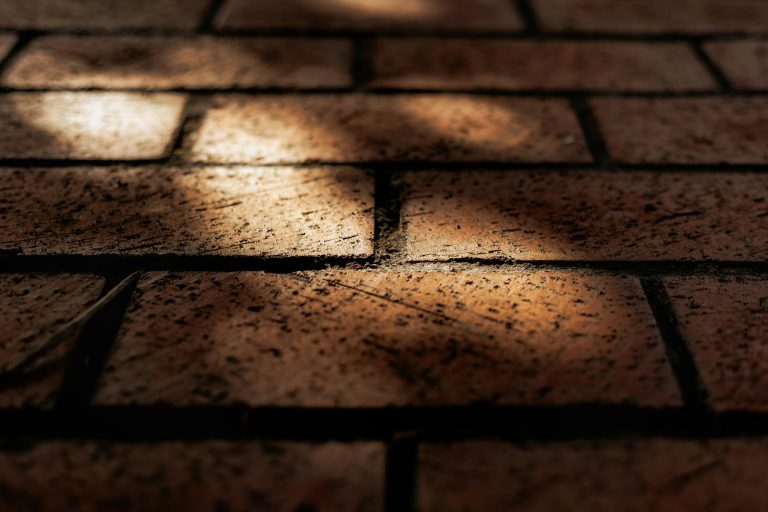 Close up of pavers
