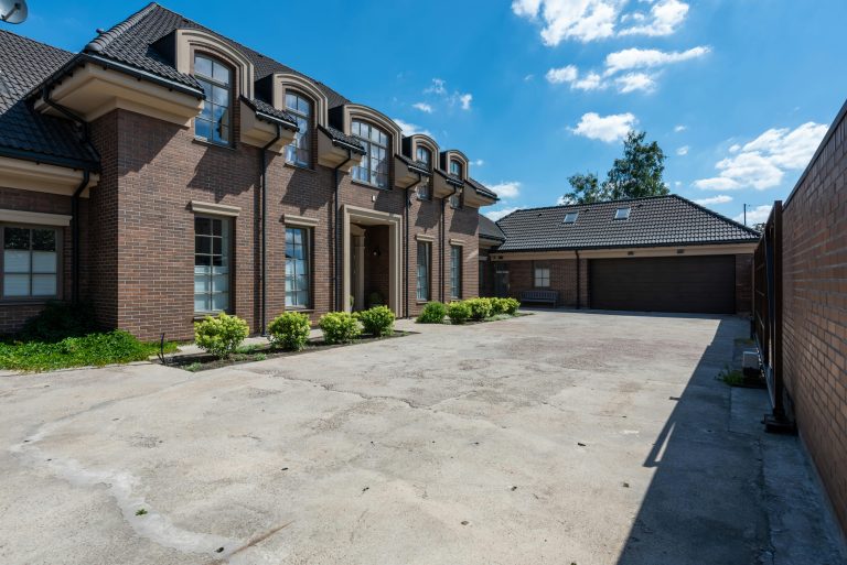 Driveway with stains