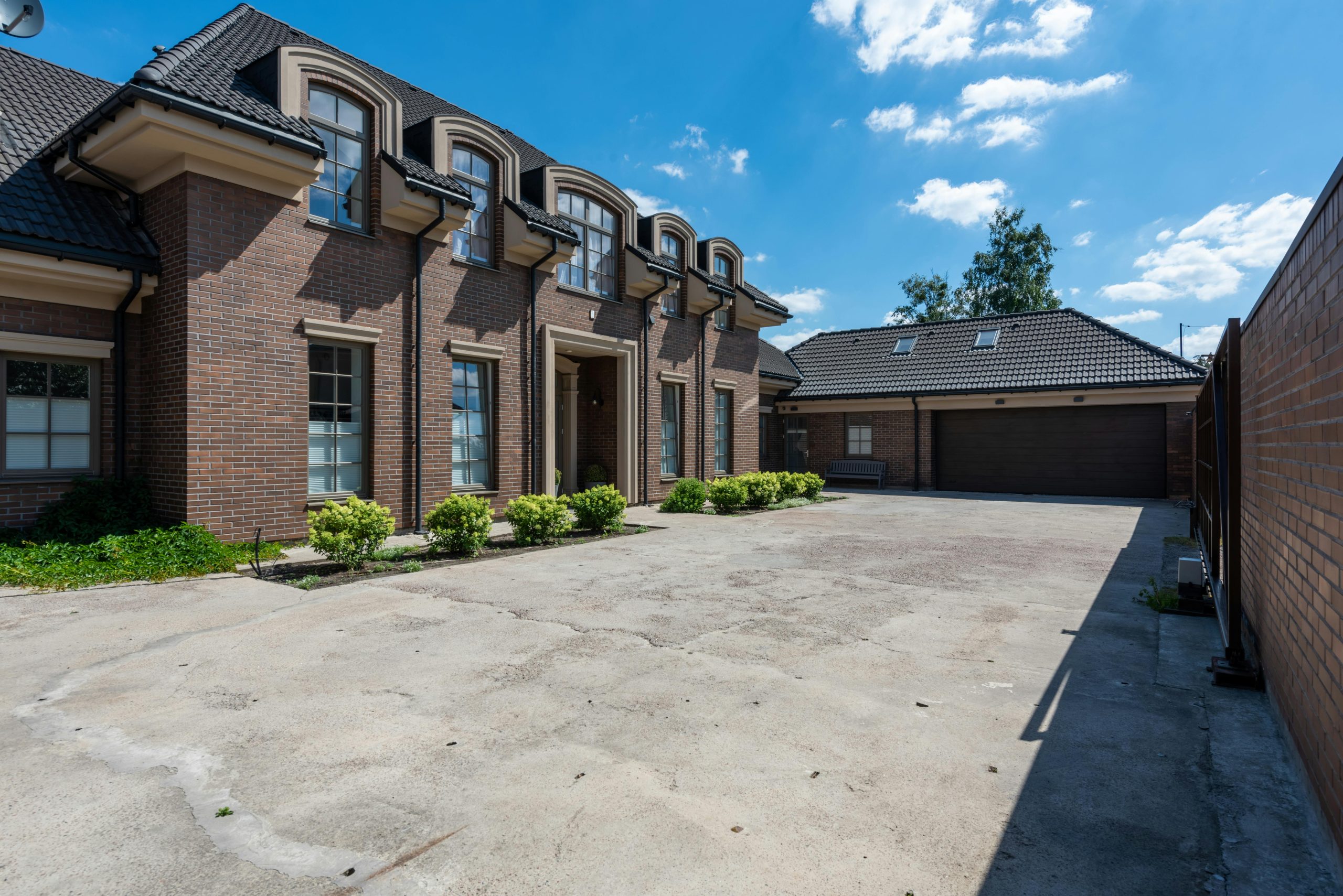 Driveway with stains