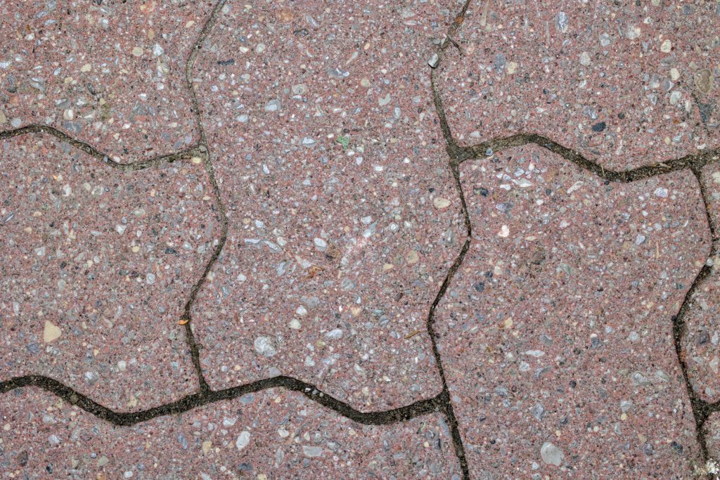 Close up of patio pavers