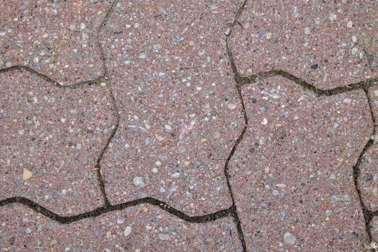 Close up of patio pavers